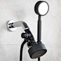 Miniatyrbilde 2 av 5: Dusjarm Omleder Ventil, Baderom Messing G1/2 3-veis Dusjsystem Komponent Erstatning for Håndholdt Fast Spray Dusjhode A-Perfet Black