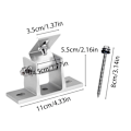 Miniatyrbillede 2 af 4: Solpanelbeslag, Solpanelholder Endeklemmesæt, Stand Solcellemodul 0-60 Individuelt Justerbar Fladt Tag Monteringsvinkel - Perfekt