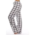 Pikkukuva 5 / 5: Naisten pyjamahousut taskuilla, pehmeät flanelliruudulliset pyjamahousut naisille CNR gray M