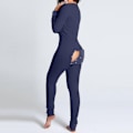 Miniatyrbilde 1 av 4: Bestselgende damepysjamas i ett stykke med åpen rygg for praktisk bruk - Perfekt Navy Blue M