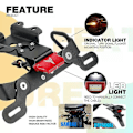 Miniatyrbillede 2 af 5: Gælder for MT07 nummerpladeholder kompatibel med YAMAHA MT-07 FZ-07 2014-2024 YZF R7 2021 Motorcykel Hale Tidy Bagskærm Eliminator-Perfet Red