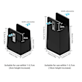 Miniatyrbilde 4 av 5: 4x Seng Møbelløfter 5/10cm Heavy Duty Justerbar Skrivebord Løfteben Forlenger - Perfekt Black 10cm