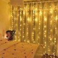 Miniatyrbild 5 av 5: Jul USB Led Gardin Garland Festoon Led Light Xmas String Lights Dekorationer 2024 Holiday Bröllop Dekorativ Ljusgardin (FMY) Vit- Perfet White 3x3M