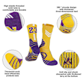 Miniatyrbillede 3 af 4: Basketballstrømper, 3-pak polstrede sportsstrømper Crew Socks til mænd og kvinder - Perfekt style3724