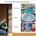 Miniatyrbillede 4 af 5: Vandafvisende Swimmingpool Temperaturmåler 3 Kanaler Trådløs Forbindelse LCD Digital Termometer Termometer Sæt-Perfekt United States