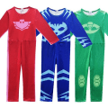 Miniatyrbillede 1 af 8: Pyjamasheltene Unisex børn - heldragt + øjenmaske - Perfet Green PJ Masks -Storlek: grön 110 cl