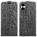 Miniatyrbillede 1 af 4: Kompatibel med R64 Tekstur Vertikal Flip Læder Telefon Cover - Perfekt Black For Samsung Galaxy A06 5G