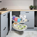 Miniatyrbild 5 av 5: Lazy Susan Hyllfoder Runda Köksfoder Icke-klibbiga Kökshyllfoder Halksäkra Anti-halkskyddande Kylmattor för Lådor - Perfekt 66cm