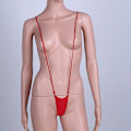 Miniatyrbillede 4 af 5: Kaise 2 stk. Kvinders Sexy Enkeltdel Sling Shot G-streng Ekstrem Mikro Mini Monokini Badetøj Underbukser Party Kostume Gave-Perfekt Red