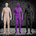 Miniatyrbild 2 av 5: Hela kroppen tights unisex spandex stretch vuxenkläder Zentai försvinnande man tights - perfekt Blue 150CM