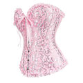 Miniatyrbillede 1 af 5: Dame Lace Up Boned Overbust Bustier Lingerie Bodyshaper Top Prinsesse -pink Pink-xs-Perfet Pink -M