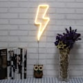 Miniatyrbild 3 av 5: Neonskylt LED Lightning Shape Nattljus Väggdekor Power - Perfet