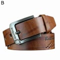 Miniatyrbild 1 av 10: Klassiskt läderbälte för män Casual Pin Spänne Midjebälten Waistba- Perfet brown One-size