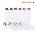 Miniatyrbild 1 av 8: 10 st Mini glasflaskor med kork genomskinlig flaska - Perfet 20ml-10pcs