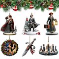 Pikkukuva 1 / 2: Uusi joulukuusen koriste, Outlander-koriste koti-kollaasiin juhlaan 8 cm - Täydellinen 1 set 6pcs