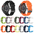 Miniatyrbild 5 av 5: Silikonarmband 26mm för Garmin Fenix 7x/6x/5x Klocka Rem Loop Armband - Perfekt White