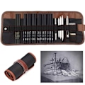 Miniatyrbild 2 av 9: 29-delad Sketch Pen Sketch Pens Charcoal Shrine Set med case- Perfet