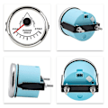 Miniatyrbillede 3 af 5: 52mm Marin Rorposition Indicator Vandtæt Rød Baggrundsbelysning med 0-190 Ohm Ror-Parringssensor 12v/24vd til Marin Yacht-Perfet WS-sensor