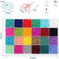Miniatyrbilde 3 av 6: DIY - Perleboks - Frøperler - 4mm - 4800 stk - Smykkeproduksjon - Perfet multicolor