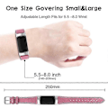 Miniatyrbilde 3 av 5: Premium ekte lær justerbar klokkearmbånd for Fitbit Charge 6/5 - Perfekt Pink Fitbit Charge 6