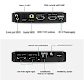 Miniatyrbillede 5 af 5: 2x1 HDMI Switcher eARC Audio Extractor med ARC Optisk Toslink HDMI 2.0 Switcher 4K 60Hz HDMI Switcher Fjernbetjening til Apple TV PS4 - Perfet EU PLUG