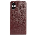 Pikkukuva 3 / 4: Yhteensopiva R64 Texture pystysuuntaan avautuvan nahkaisen puhelinkuoren kanssa - Perfet Brown For Samsung Galaxy A06 5G