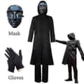 Squid Game Vuxen Stil Boss Kostym + Mask + Handskar-Perfekt Mask XS