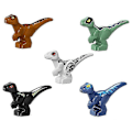 Miniatyrbillede 1 af 5: Jurassic dinosaur byggeklodser dele baby dinosaur Tyrannosaurus Rex velociraptor børnelegetøj - perfekt 5pcs