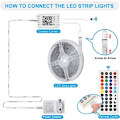 Miniatyrbillede 8 af 8: LED strip 10 m, PSTAR Bluetooth LED strip RGB 24 V - Perfet
