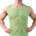 Miniatyrbild 1 av 5: Fianao Herrarnas Underkläder Mesh Genomskinlig Pyjamas Fiskgarn Solid Färg Väst Sov Perfekt Green S