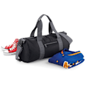 Miniatyrbillede 4 af 5: Bagbase Plain Varsity Barrel / Duffle Bag (20 liter) - Perfet Black/Grey One Size
