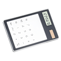 Miniatyrbillede 3 af 5: Solcelledrevet lommeregner med berøringsskærm, 8-cifret LCD-display, bærbar transparent lommeregner til kontor, skole, hjem, sort - Perfekt