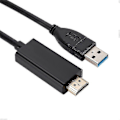 Pikkukuva 2 / 4: 1,8 m USB-HDMI-sovitinkaapeli USB 2.0 tyypin A uros - HDMI uros - Täydellinen