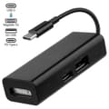 USB-C 3-i-1 MagSafe Adapter Typ C till MagSafe 1/2 Konverter för Bärbara Datorer - Perfekt Black