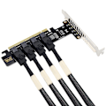 Miniatyrbild 4 av 5: 4.0 PCI-E X16 till 4-port SFF-8643 U.2 NVME expansionskort för SFF-8639-Perfet