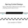 Miniatyrbillede 3 af 4: 3,5 mm TRRS han til Type-C lydadapter spiralkabel - Perfekt