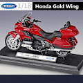 Miniatyrbild 4 av 5: 1:18 2020 Honda Gold Wing Legering Motorcykelmodell Hög Simulation Metall Resemotorcykelmodell Samling Barnpresent - Perfekt Red