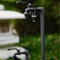 Miniatyrbilde 4 av 5: Hagekran, Svart Messingkran, Dobbel Utløp for Hage, Gård (Dobbel Hode)-Perfet