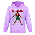 Miniatyrbild 1 av 2: Julgåvor Cristiano Ronaldo Hoodie VM Nr. 7 Fotbollsstjärna Hoodie Flickor Pojkar Huvtröja Pullover Toppar Barn Tonåringar-Perfekt Purple 2-3years
