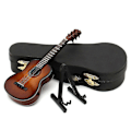 Miniatyrbilde 1 av 5: Miniatyr-replika av ornamentale gitarer Mini klassisk gitar/elektrisk gitarmodell Julepynt-Perfekt Coffee Classical Guitar