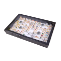 Miniatyrbillede 1 af 4: Velvet 100 pladser Ring Øreringe Display Box Showcase Opbevaringspose Holder taske - Perfet black