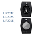 Miniatyrbillede 8 af 10: 5-cell genopladelig knapcelle batteri med C-celle batterioplader Opladningsadapter til LIR2032, 2025 og 2016 batterier- Perfet Charger and LIR2032
