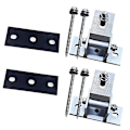 Miniatyrbillede 4 af 4: Solpanelbeslag, Solpanelholder Endeklemmesæt, Stand Solcellemodul 0-60 Individuelt Justerbar Fladt Tag Monteringsvinkel - Perfekt