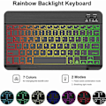 Miniatyrbild 3 av 5: RGB-P11.5 Kompatibel med Tab Plus 11.5 Tum 2024 (TB351FU) RGB Bakgrundsbelyst Bluetooth-kompatibelt Tangentbord Läder Ca-Perfet