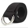 Herr Dam Canvas D-ring Bälten Tygband Midjebälte Midjeband-Perfekt Black