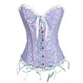 Miniatyrbilde 1 av 5: Tube Top Jacquard Gotisk Palass Korsett Vest Shapewear Korsett-Perfet Blue M