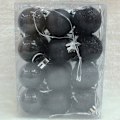 Miniatyrbild 3 av 3: 24 st julgranskula hängande prydnader Hemfestinredning Black 24pcs