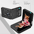 Miniatyrbild 5 av 5: Passar Samsung Galaxy Z Flip 3 6 Mobiltelefonfodral Magnetisk Bilring Stötsäker Perfekt Black For Galaxy Z Flip 4