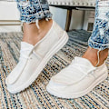 Miniatyrbild 2 av 3: Damskor Pumps Ballerina Båtskor Slip On Casual Loafers AMS-Perfet White 40