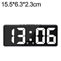 Miniatyrbild 3 av 6: Digital väckarklocka för sovrum, med temperaturjustering - Perfet Black shell white light